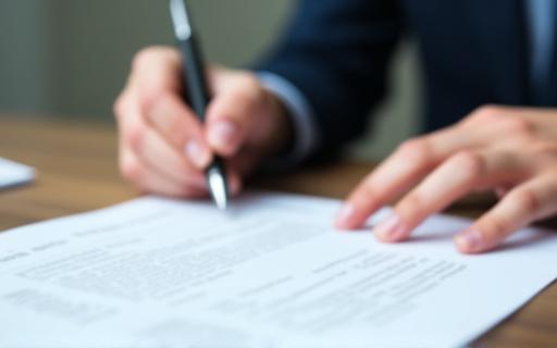 En kandidat skriver under ett anställningsavtal, symboliserande rekrytering.